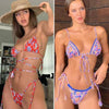 Fashion Swimwear Women Bikini Sets Women Lace Up Two Piece String Bikinis Beach Swimsuit Triangle Bathing Suit Side Tie Swimwear String Swimming Suit For Women Bathing Suit Micro Halter String Triangle Bikini by Stevvex