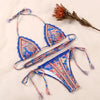 Fashion Swimwear Women Bikini Sets Women Lace Up Two Piece String Bikinis Beach Swimsuit Triangle Bathing Suit Side Tie Swimwear String Swimming Suit For Women Bathing Suit Micro Halter String Triangle Bikini by Stevvex