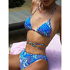 Fashion Triangle Women Micro Bikini Set String Backless Swimsuit High Cut Swimwear Women Beach Wear Women's Ribbed Tie Bikini Beautiful Bottom String Swimsuit by Stevvex