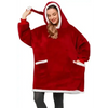 Fashion Winter Oversized Hoodie Women Sweatshirt Hooded Bathrobe Coats Blanket With Sleeves Fleece Christmas TV Blanket Warm Blank Flannel Hoodie Cozy Plush Blanket Hooded Blanket Design Hoodie For Men Women by Stevvex