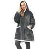 Fashion Winter Oversized Hoodie Women Sweatshirt Hooded Bathrobe Coats Blanket With Sleeves Fleece Christmas TV Blanket Warm Blank Flannel Hoodie Cozy Plush Blanket Hooded Blanket Design Hoodie For Men Women by Stevvex