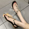 Fashion Women Sandals Luxury Design Beach Sandals Platform Ladies Shoes Light Breathable Rhinestone Sandals Women's Flat Sandals Flip Flop Jeweled Sandals by Stevvex