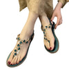Fashion Women Sandals Luxury Design Beach Sandals Platform Ladies Shoes Light Breathable Rhinestone Sandals Women's Flat Sandals Flip Flop Jeweled Sandals by Stevvex