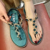 Fashion Women Sandals Luxury Design Beach Sandals Platform Ladies Shoes Light Breathable Rhinestone Sandals Women's Flat Sandals Flip Flop Jeweled Sandals by Stevvex