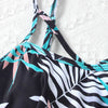 Fashionable And Stylish Design Women Leaf Print Soft Comfortable Suitable High Waist Swimsuit Bikini Women's Suits Two Pieces Top High Waist Bottom Two Piece Sets Beach Swimwear by Stevvex