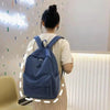 Fashionable Backpack And School Bag For Teenager Girls Stylish Anti Theft Laptop Shoulder Bags Solid Color Travel Backpack by Stevvex
