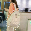 Fashionable Backpack And School Bag For Teenager Girls Stylish Anti Theft Laptop Shoulder Bags Solid Color Travel Backpack by Stevvex