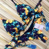 Fashionable Bikini Swimwear Women Swimsuit Female Bikini Set Knot Push Up Bathing Suit Comfortable Summer Women's Ribbed Tie Bikini Lace Up Bottom String Swimsuit Swim Wear by Stevvex
