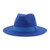 Fashionable Fedora Hats Women Wide Brim Dress Caps Women's Fedora Hats Elegant Wide Brim Fedora Hat Wedding Men Hat Warm Retro Style Belt 56-58cm by Stevvex