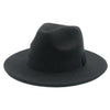 Fashionable Fedora Hats Women Wide Brim Dress Caps Women's Fedora Hats Elegant Wide Brim Fedora Hat Wedding Men Hat Warm Retro Style Belt 56-58cm by Stevvex