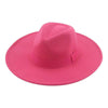 Fashionable Fedora Hats Women Wide Brim Dress Caps Women's Fedora Hats Elegant Wide Brim Fedora Hat Wedding Men Hat Warm Retro Style Belt 56-58cm by Stevvex