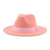 Fashionable Fedora Hats Women Wide Brim Dress Caps Women's Fedora Hats Elegant Wide Brim Fedora Hat Wedding Men Hat Warm Retro Style Belt 56-58cm by Stevvex