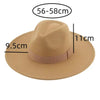 Fashionable Fedora Hats Women Wide Brim Dress Caps Women's Fedora Hats Elegant Wide Brim Fedora Hat Wedding Men Hat Warm Retro Style Belt 56-58cm by Stevvex