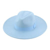 Fashionable Fedora Hats Women Wide Brim Dress Caps Women's Fedora Hats Elegant Wide Brim Fedora Hat Wedding Men Hat Warm Retro Style Belt 56-58cm by Stevvex