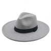 Fashionable Fedora Hats Women Wide Brim Dress Caps Women's Fedora Hats Elegant Wide Brim Fedora Hat Wedding Men Hat Warm Retro Style Belt 56-58cm by Stevvex
