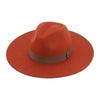 Fashionable Fedora Hats Women Wide Brim Dress Caps Women's Fedora Hats Elegant Wide Brim Fedora Hat Wedding Men Hat Warm Retro Style Belt 56-58cm by Stevvex