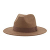 Fashionable Fedora Hats Women Wide Brim Dress Caps Women's Fedora Hats Elegant Wide Brim Fedora Hat Wedding Men Hat Warm Retro Style Belt 56-58cm by Stevvex