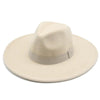 Fashionable Fedora Hats Women Wide Brim Dress Caps Women's Fedora Hats Elegant Wide Brim Fedora Hat Wedding Men Hat Warm Retro Style Belt 56-58cm by Stevvex