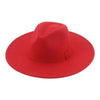 Fashionable Fedora Hats Women Wide Brim Dress Caps Women's Fedora Hats Elegant Wide Brim Fedora Hat Wedding Men Hat Warm Retro Style Belt 56-58cm by Stevvex