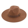 Fashionable Fedora Hats Women Wide Brim Dress Caps Women's Fedora Hats Elegant Wide Brim Fedora Hat Wedding Men Hat Warm Retro Style Belt 56-58cm by Stevvex
