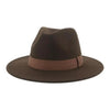 Fashionable Fedora Hats Women Wide Brim Dress Caps Women's Fedora Hats Elegant Wide Brim Fedora Hat Wedding Men Hat Warm Retro Style Belt 56-58cm by Stevvex
