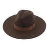 Fashionable Fedora Hats Women Wide Brim Dress Caps Women's Fedora Hats Elegant Wide Brim Fedora Hat Wedding Men Hat Warm Retro Style Belt 56-58cm by Stevvex