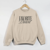 Favorite Parent Crewneck Sweatshirt – Funny Minimalist Graphic Pullover by Hey Jude Graphic Tees