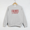 Favorite Parent Crewneck Sweatshirt – Funny Graphic Pullover in Red Ink by Hey Jude Graphic Tees