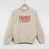 Favorite Parent Crewneck Sweatshirt – Funny Graphic Pullover in Red Ink by Hey Jude Graphic Tees