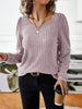 Ribbed Knit Long Sleeve T-Shirt by Simply Love
