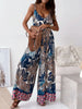 Paisley Print Spaghetti Strap Wide Leg Jumpsuit by Wild and Free Boutique