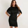 Women's Sleeveless Bodycon Midi Dress with Mesh Paneling – High Waist by FitiqueFit