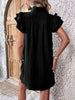 Elegant Ruffled Cap Sleeve Mini Dress Feminine & Flowy Summer Dress by Stevvex