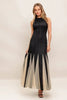Noir Tulle Black Knit Maxi Dress by Neon Spur