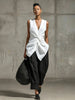 Women's Tie-Front V-Neck Sleeveless Top & Wide-Leg Pants Set by FitiqueFit