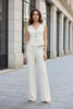Beach Bohemian Wide-Leg Pants Set | Sleeveless Two-Piece by FitiqueFit
