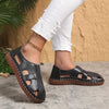 PU Leather Cutout Round Toe Sandals