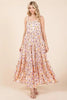 New Summer Flower Print Tiered Sleeveless Empire Maxi Dress – Elegant and Flattering Floral Dress with Empire Waist by Stevvex