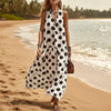 Women's Digital Print Short Sleeve Loose Maxi Dress – Knit Fabric by FitiqueFit