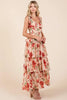 New Summer Layered Floral Sweetheart Neck Maxi Dress For Women – Romantic and Feminine Floral Dress with Layered Skirt by Stevvex