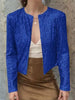 Elegant Women Full-Size Sequin Open Front Cropped Jacket With Glamorous Sparkle Luxury Women Party Jacket by Stevvex