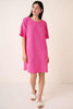 Urban Rib Knit Short Sleeve Tee Dress For Women – Casual and Chic Ribbed Knit Dress with Slit and Pockets For Everyday Outfit by Stevvex