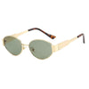 Vintage Oval Sunglasses – Light Luxury Gold & Silver Frame by FitiqueFit