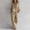 Women's Off-Shoulder Top & Wide-Leg Pants Set by FitiqueFit