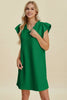 Double Take Full Size Ruffled V-Neck Cap Sleeve Dress – Ruffled V-Neck Dress, Cap Sleeve Dress, Elegant Ruffled Dress, Flattering V-Neck Dress, Stylish Full-Size Dress, Comfortable Ruffle Dress, Chic Cap Sleeve Dress by Stevvex