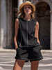 Women's Resort Quilted Sleeveless Top & Shorts Set by FitiqueFit