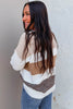 Brown Mixed Texture Knit Striped Colorblock Loose Sweater by Wild and Free Boutique