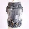 Designer Dog Clothes Small Dog Denim Jacket Coat Cat Costume Puppy Jeans Vest Spring Clothing by My Store