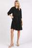 Button Detail Collared Neck Tiered Shirt Dress For Women – Classic Elegant, Fluttering, Chic, and Versatile For Any Occasion by Stevvex