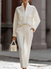 Women's Urban Commuter Pocketed Long-Sleeve Top & Pants Two-Piece Set by FitiqueFit